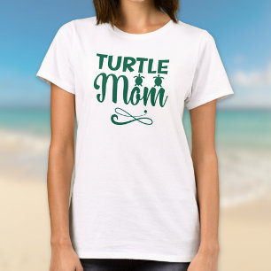 Turtle Mum Environmental Beach Theme T-Shirt
