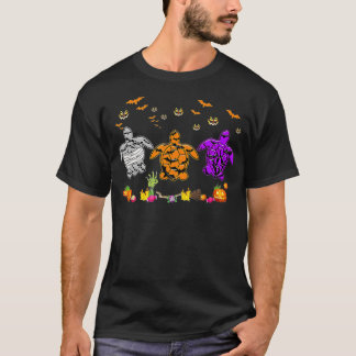 Turtle Mummy Witch Halloween Horror For Turtle Lov T-Shirt