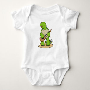 Turtle Musician Guitar Music Baby Bodysuit