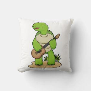 Turtle Musician Guitar Music Cushion