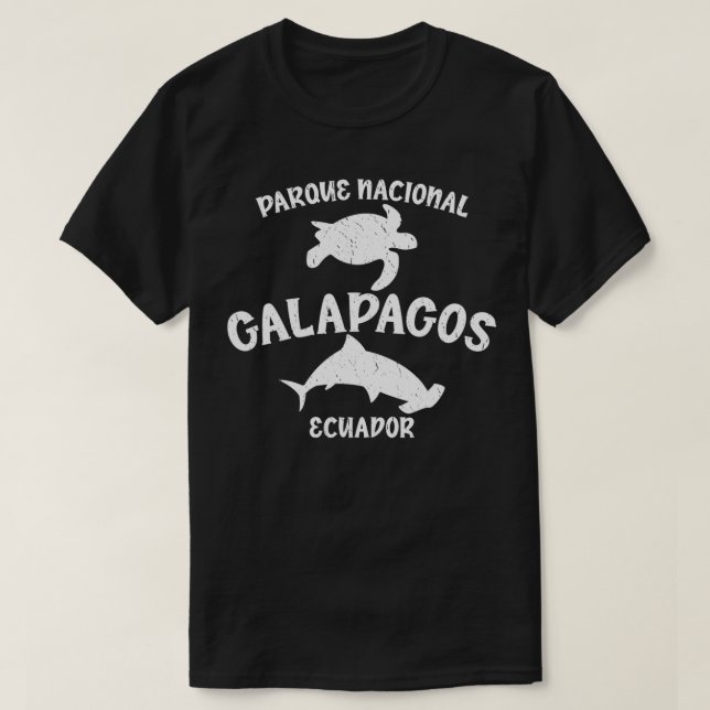 Turtle National Park  Hammerhead Shark Galapagos P T-Shirt (Design Front)