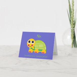 Turtle Notecard with Blue Background
