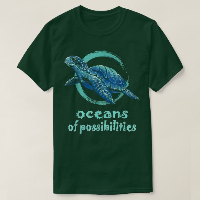 Turtle Oceans of Possibilities Summer Reading 2022 T-Shirt (Design Front)