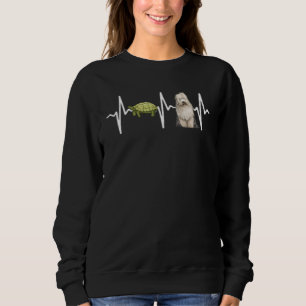 Turtle Old English Sheepdog Heartbeat Dog Sweatshirt