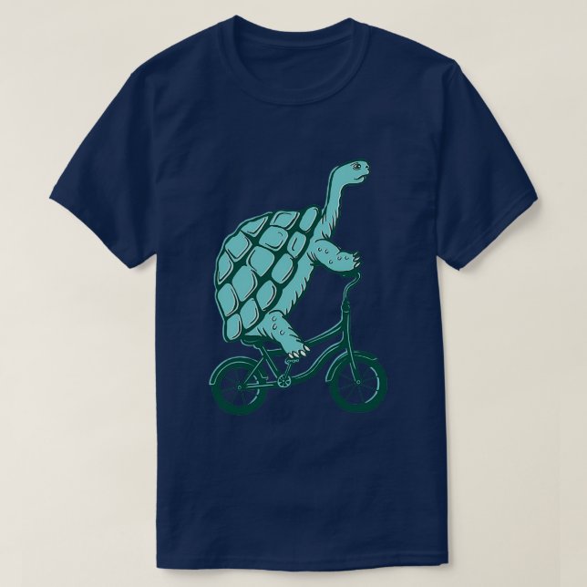 Turtle on bike T-Shirt (Design Front)