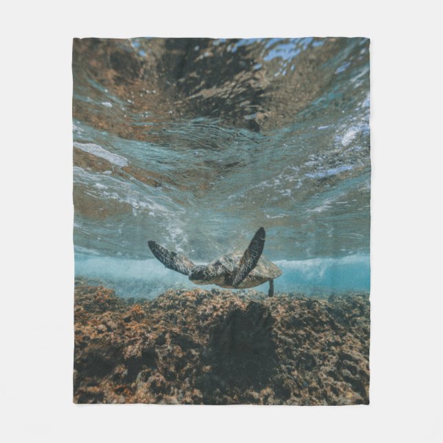 TURTLE ON THE MOVE FLEECE BLANKET (Front)