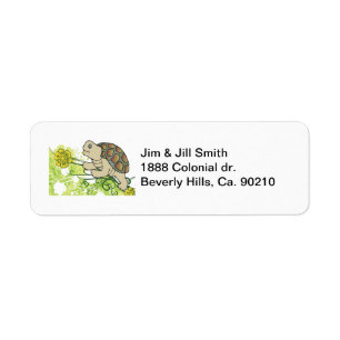Turtle On Vines Return Address Label