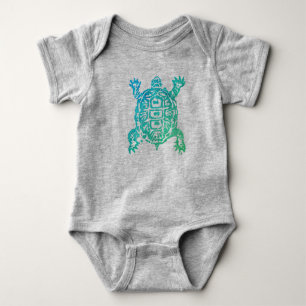 Turtle one piece baby bodysuit