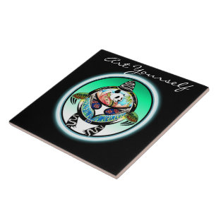 Turtle Panda Ceramic Tile