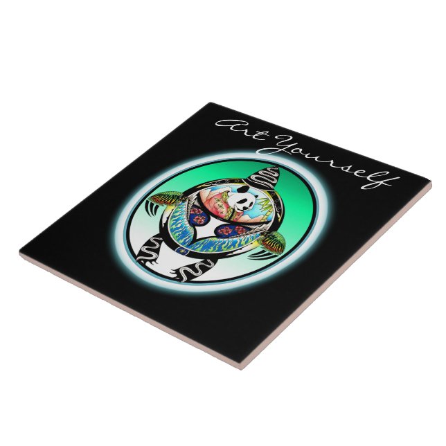 Turtle Panda Ceramic Tile (Side)