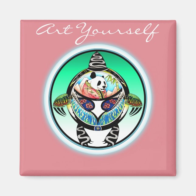Turtle Panda Magnet (Front)