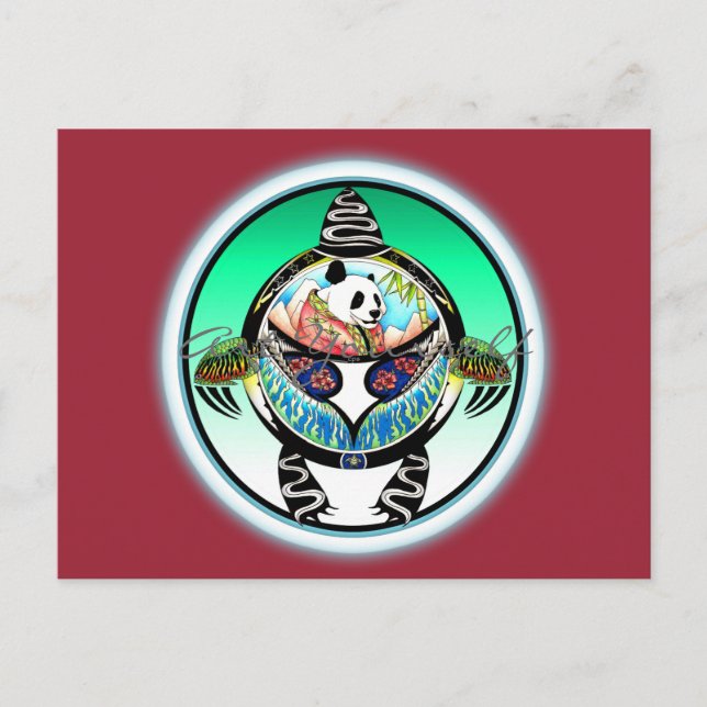 Turtle Panda Postcard (Front)