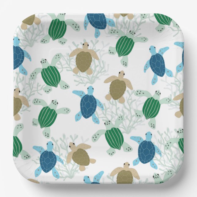 Turtle  paper plate (Front)