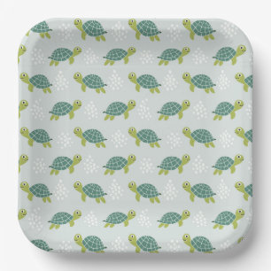 Turtle Paper Plates, Sea Life Birthday Party Plate