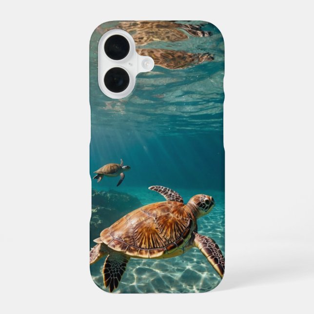 Turtle Parade iPhone 16 Case (Back)