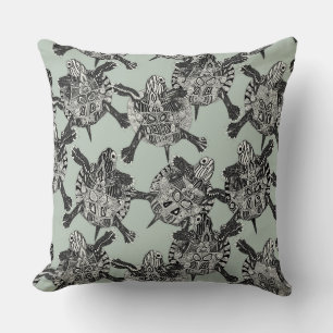 turtle party sage mist cushion