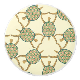 Turtle pattern ceramic knob