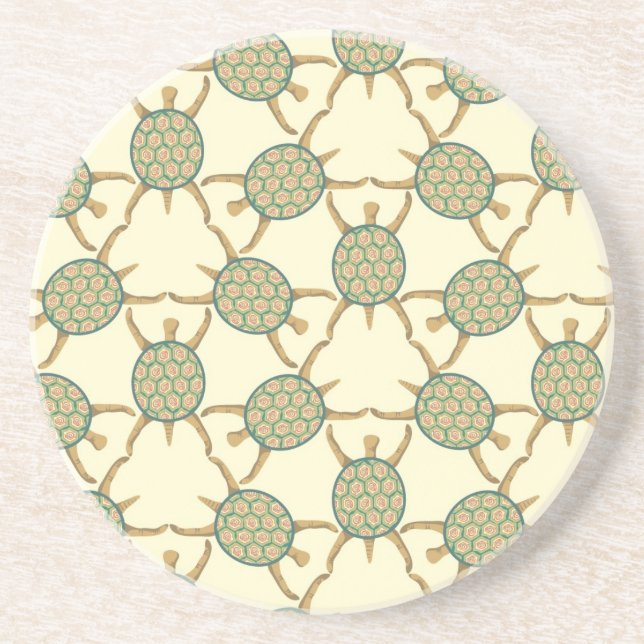 Turtle pattern coaster (Front)