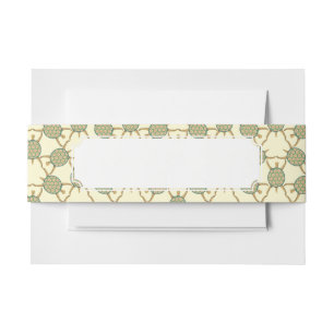 Turtle pattern invitation belly band