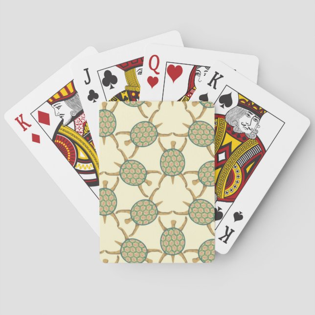 Turtle pattern playing cards (Back)