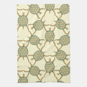Turtle pattern tea towel