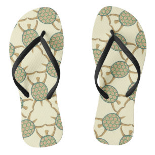 Turtle pattern thongs