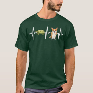 Turtle Pembroke Welsh Corgi Heartbeat Dog Lover T-Shirt