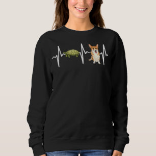 Turtle Pembroke Welsh Corgi Heartbeat Dog Sweatshirt