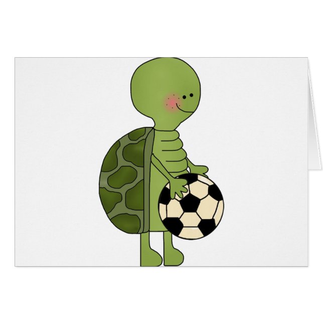 Turtle playing soccer (Front Horizontal)