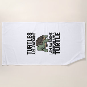 Turtle Quote Vintage Engraving Vector T-Shirt Desi Beach Towel