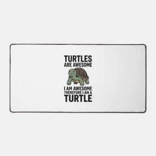 Turtle Quote Vintage Engraving Vector T-Shirt Desi Desk Mat