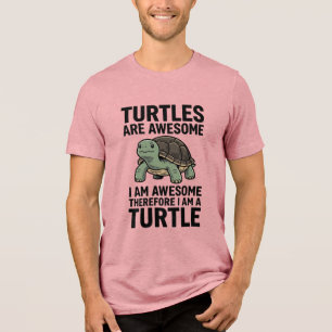 Turtle Quote Vintage Engraving Vector T-Shirt Desi Tri-Blend Shirt
