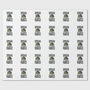 Turtle Quote Vintage Engraving Vector T-Shirt Desi Wrapping Paper