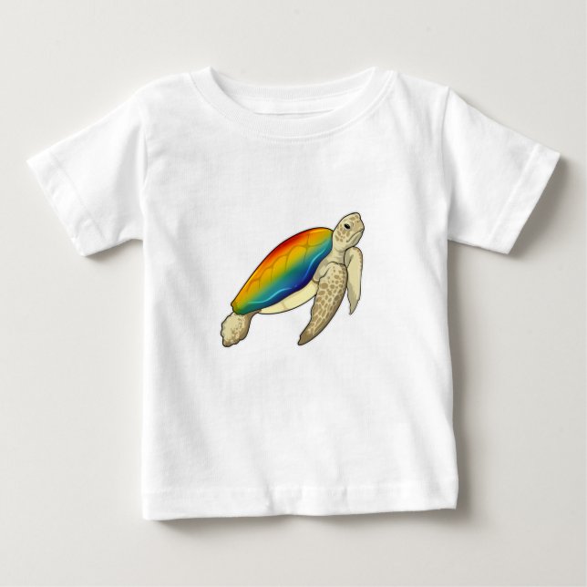 Turtle Rainbow Baby T-Shirt (Front)