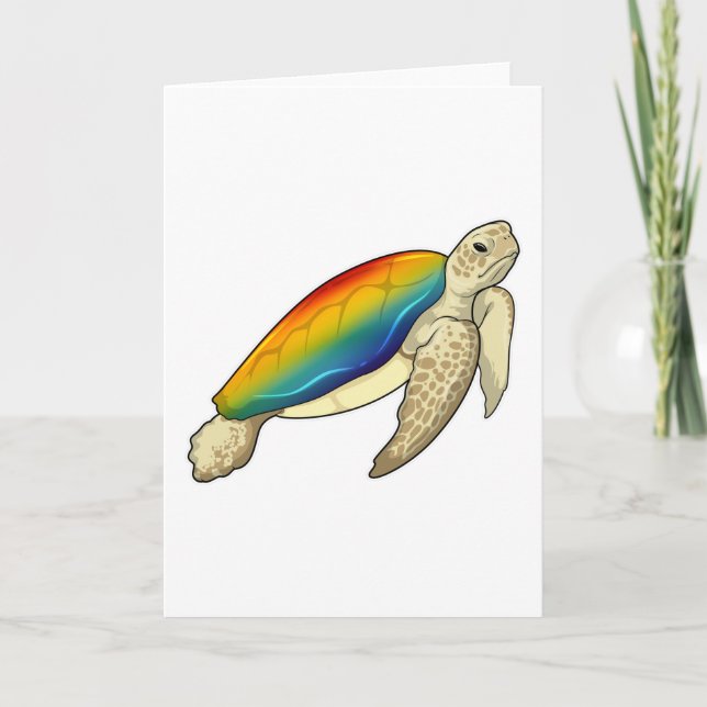 Turtle Rainbow Card (Front)