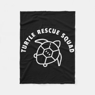 Turtle Rescue Squad Quote - Sea Turtle Graphic Fleece Blanket