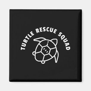 Turtle Rescue Squad Quote - Sea Turtle Graphic Magnet