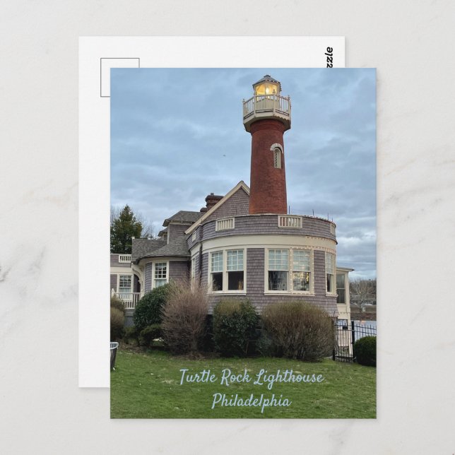 Turtle Rock Lighthouse Philadelphia Postcard (Front/Back)