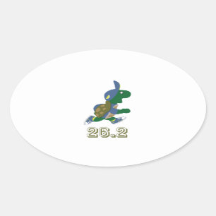 Turtle Runner 26.2 Oval Sticker