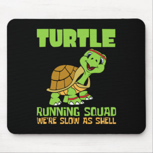Turtle Running Squad We're Slow As Hell Earth Day Mouse Pad