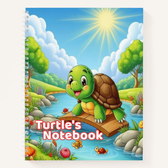 Turtle’s Notebook – Cute Kids School Notebook (Front)