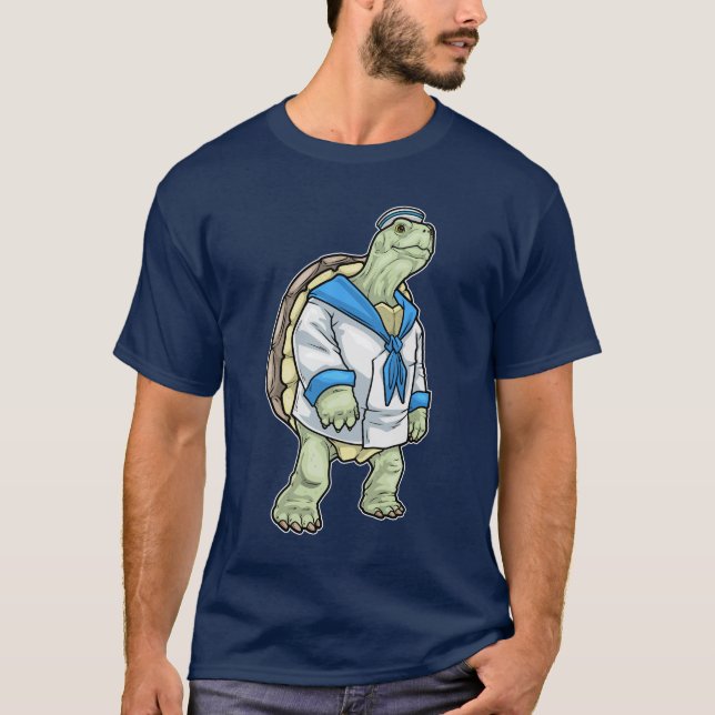 Turtle Sailor Sailor cap T-Shirt (Front)