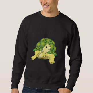 Turtle   saying   Pas de stress no stress Sweatshirt