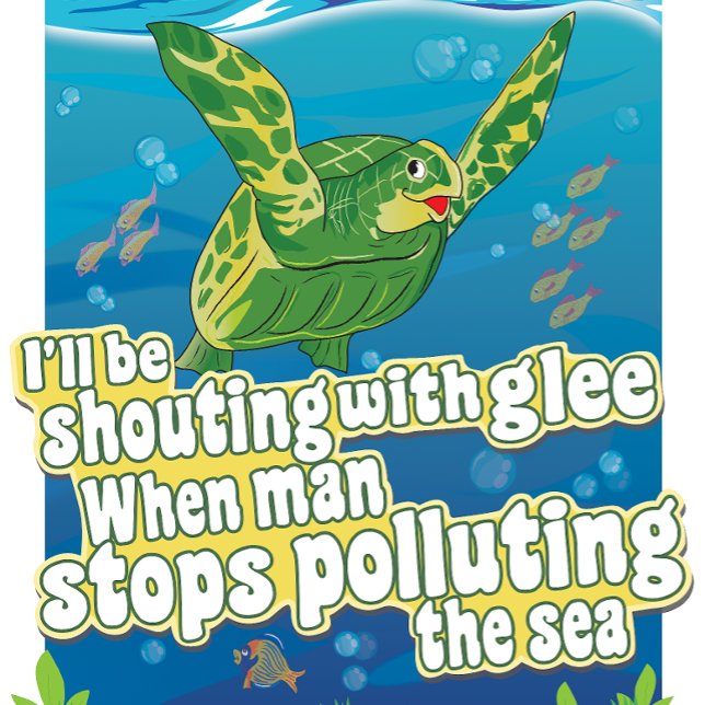 Turtle says... 'I'll Be Shouting In Glee'  Cushion (Creator Uploaded)