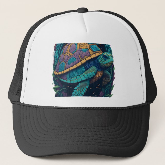 Turtle Sea Life Turtles Water Tortoise Trucker Hat (Front)