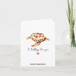 Turtle Sea Ocean Tortoise Birthday Card