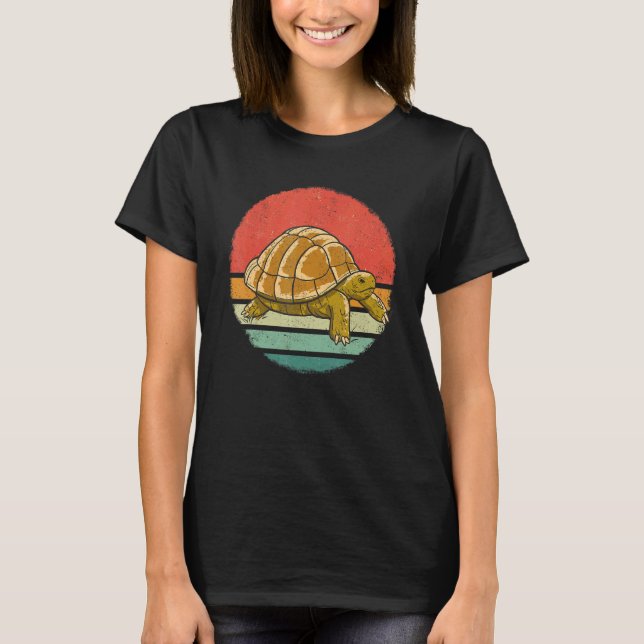 Turtle Sea Turtle Tortoise Retro Sunset T-Shirt (Front)
