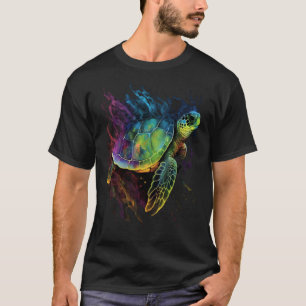Turtle Sea Turtles Tie Dye Scuba Diver Marine Biol T-Shirt