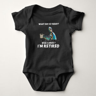 Turtle Sea With Coffee What Day Is Today Who Cares Baby Bodysuit