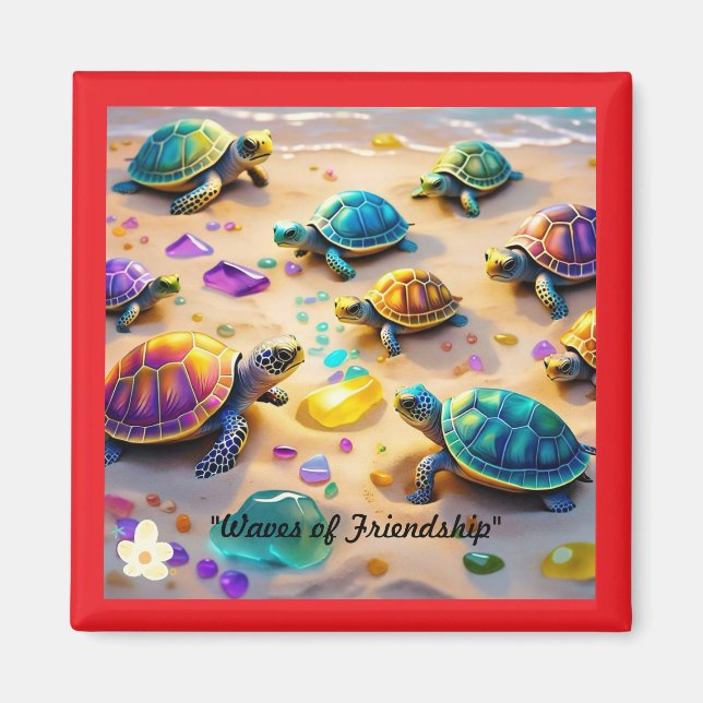 "Turtle Seaside Adventure" Magnet (Front)